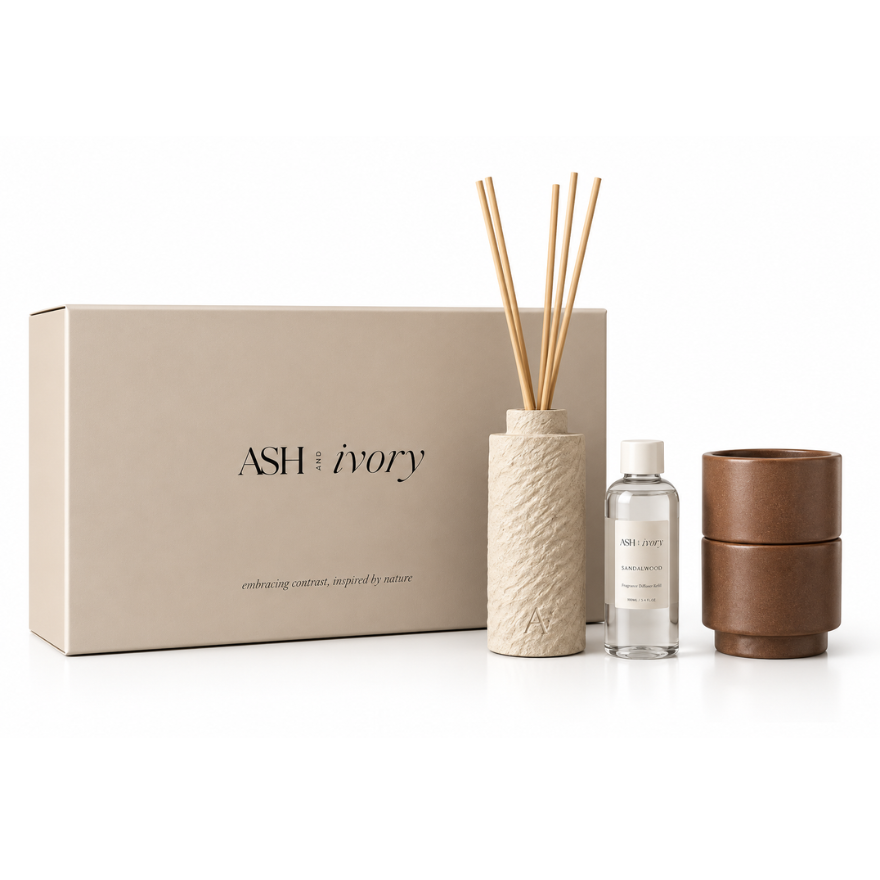 Giftset Cozy Moment – Luxe geurstokjes & navulling | 2 geuren