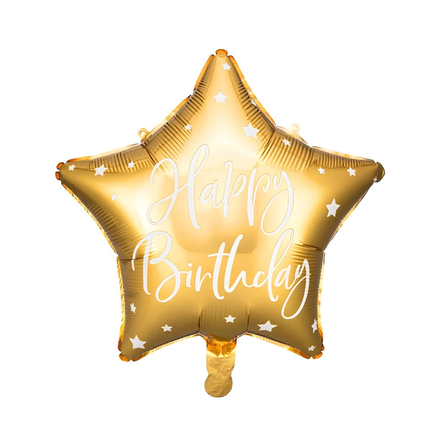 Happy Birthday Ster Ballon Goud – Luxe Verjaardagsballon