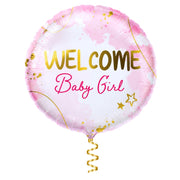 Heliumballon "Welcome Baby Girl" - 45cm - Kraamcadeau