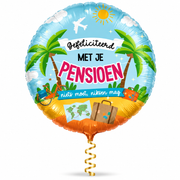 Heliumballon Gefeliciteerd met je pensioen - 45 cm