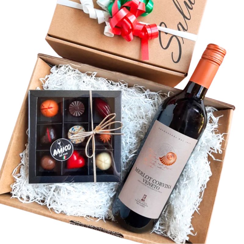 Bonbons & Wijn (keuze uit witte of rode wijn of prosecco)