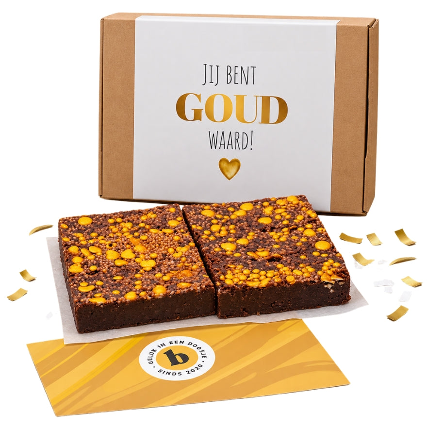 Jij Bent Goud Waard brownies & Tegeltje
