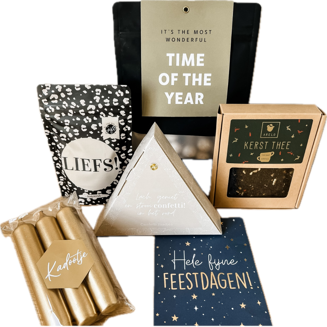 Brievenbuscadeautje Kerst confetti