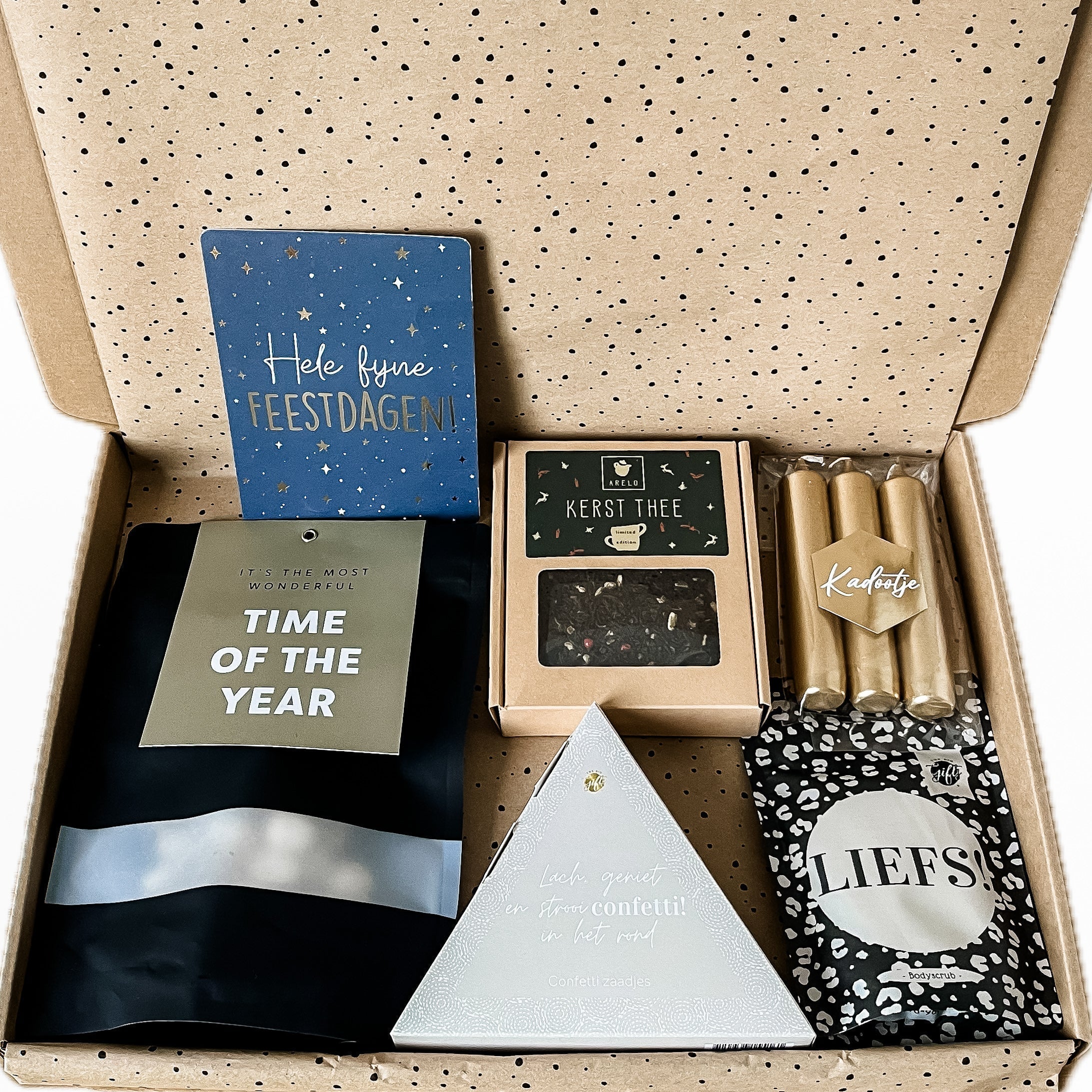 Brievenbuscadeautje Kerst confetti