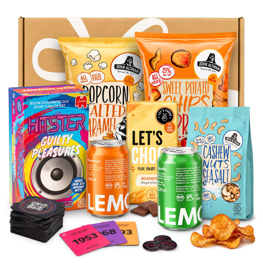 Unwrap Happiness Hitster Soda & Snacks - Kerstpakket