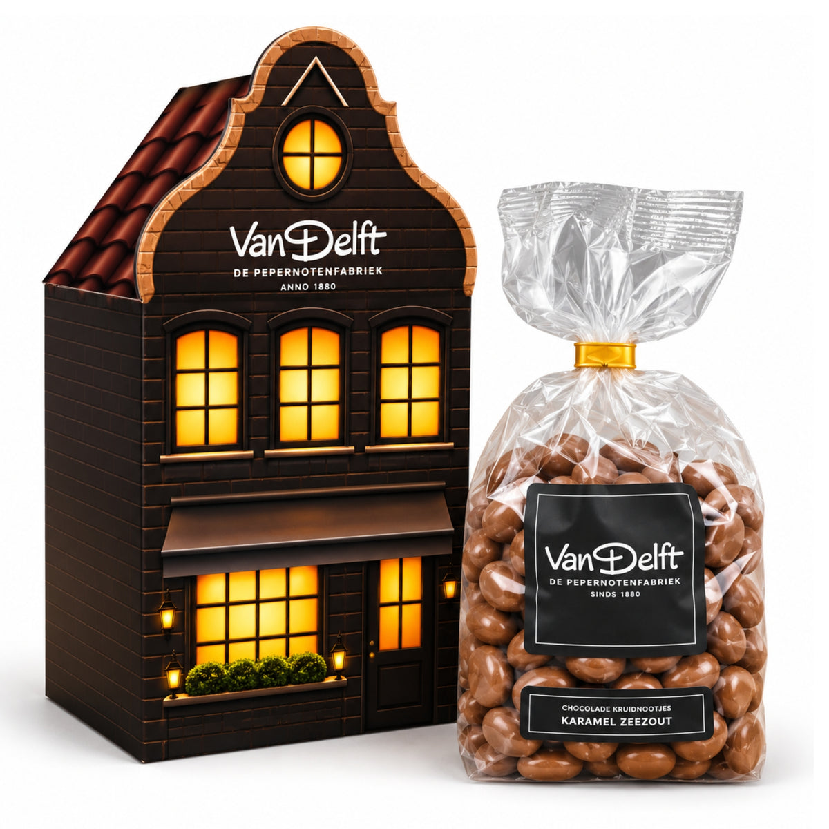 [PRE-ORDER] Klokgevel Van Delft Chocolade (225 gr.) - min. 8 stuks