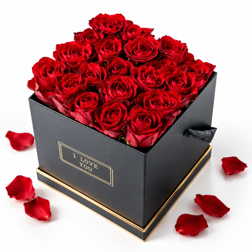 Liefdesbox I Love You (large - 20 rozen)