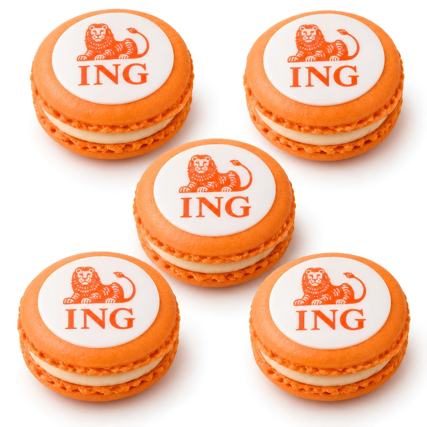 Macarons met eetbaar logo of foto - vanaf 50 stuks