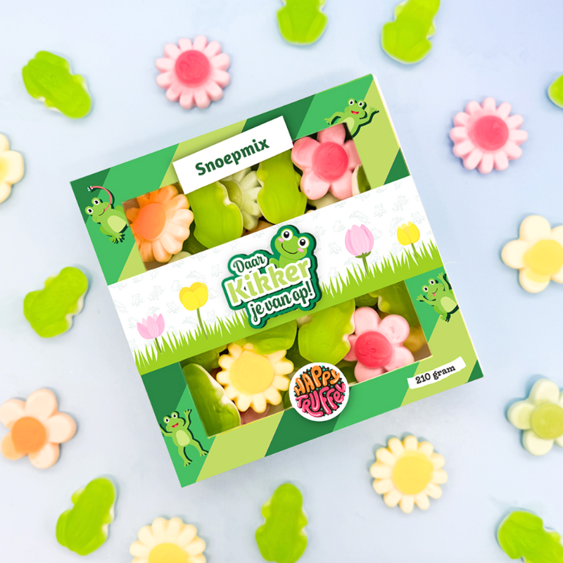 Snoeppakket “Daar Kikker je van op!” Kikker -  (210 gram)