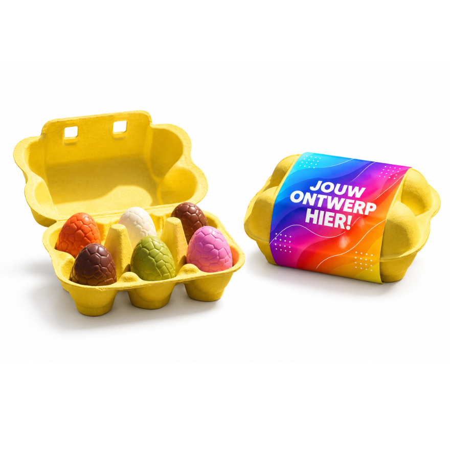 Paaseitjes praline bonbons met eigen wikkel - vanaf 100 st.