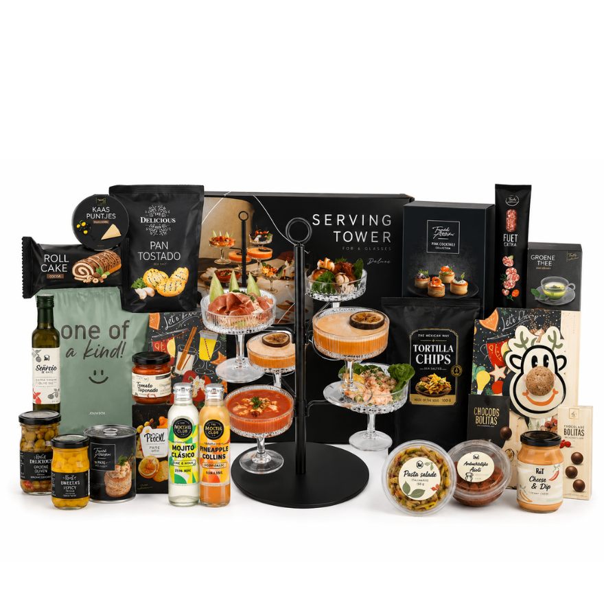 Luxe Borrelpakket met Tapas & Hapjes | Feestelijk Cadeau