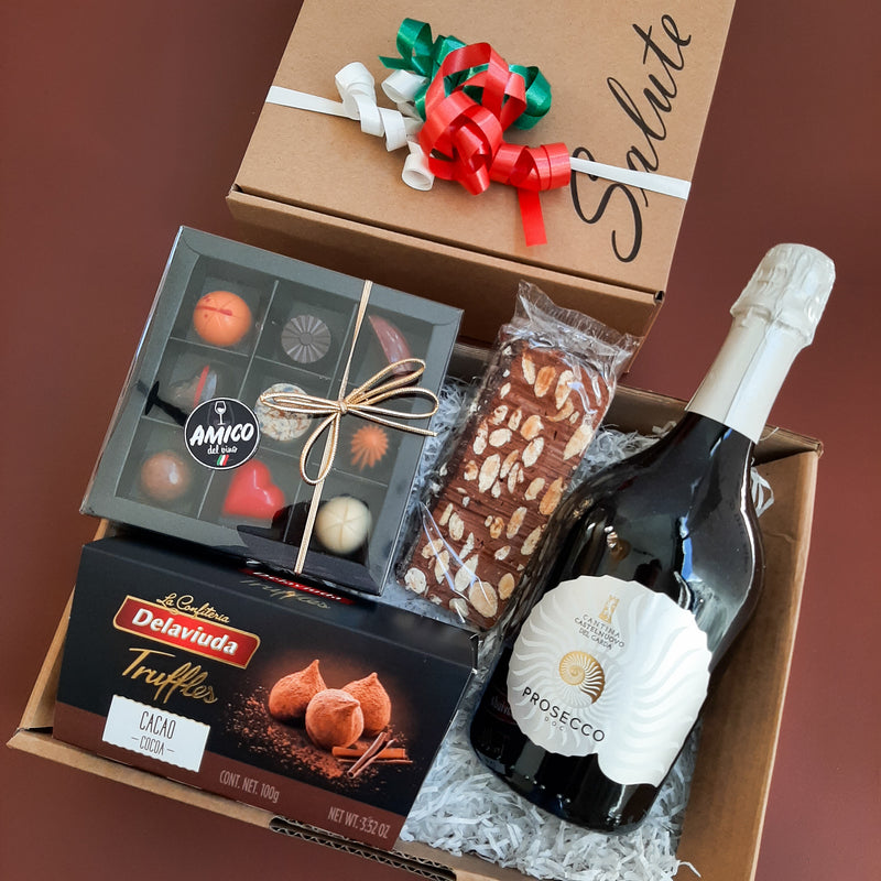 Chocolade & Wijn (keuze uit witte of rode wijn of prosecco)