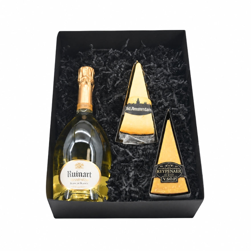 Ruinart Blanc de Blanc 75cl  & Old Amsterdam kaas