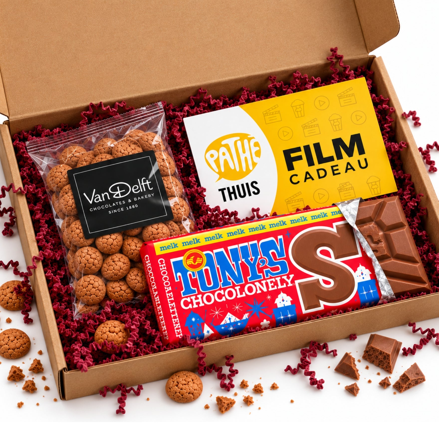 [PRE-ORDER] Sinterklaas Verwenbox – Tony's, Pepernoten & Filmcadeau