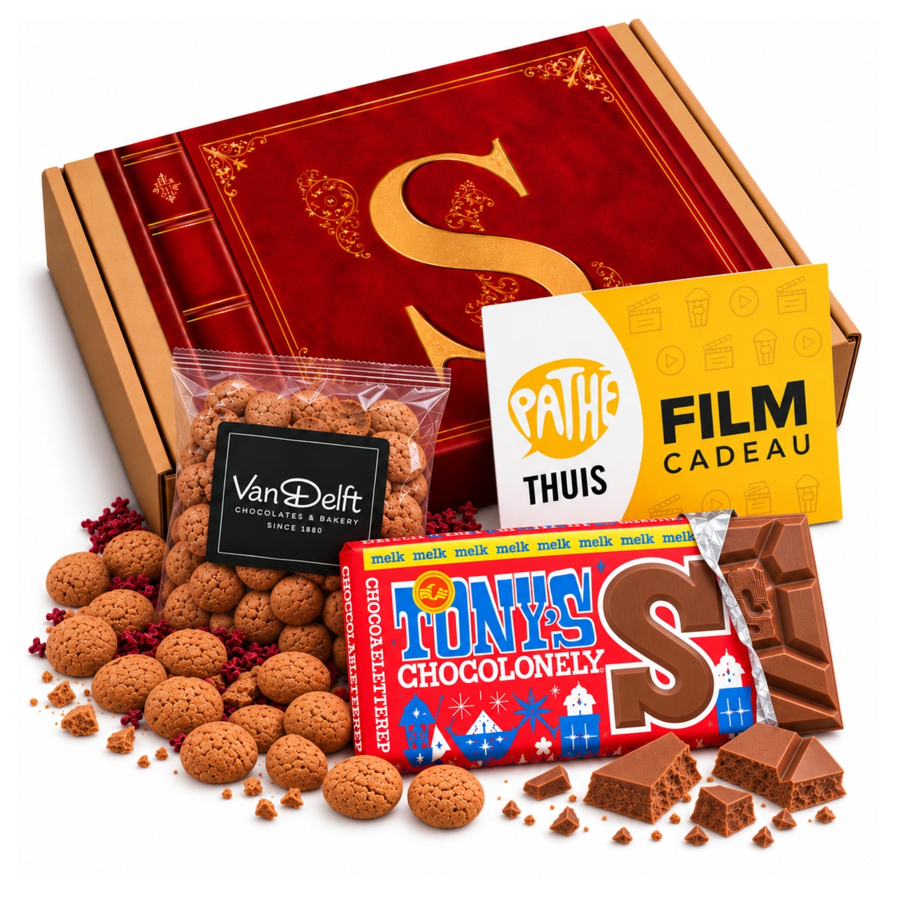[PRE-ORDER] Sinterklaas Verwenbox – Tony's, Pepernoten & Filmcadeau