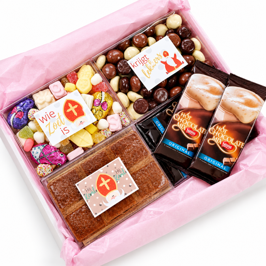 Luxe Sinterklaas Verwenbox met Chocolade, Brownie en Chocomelk