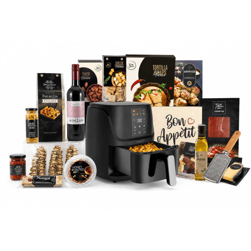 Luxe Airfryer Cadeaupakket met Snacks & Hapjes | Cadeau