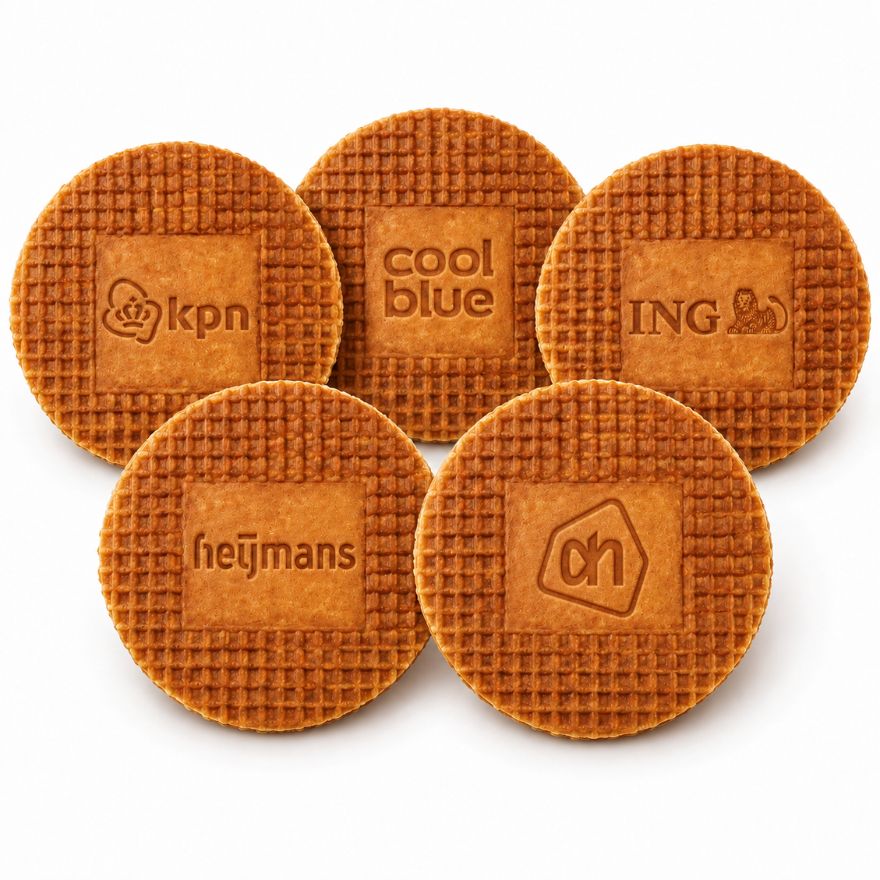 Stroopwafels met gestanst logo - vanaf 1000 stuks