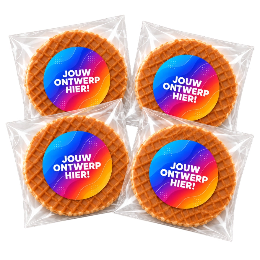 Stroopwafel per stuk verpakt met eigen logo