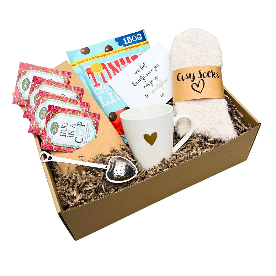 Theegeschenk – giftbox voor ontspanning – thee verwenpakket