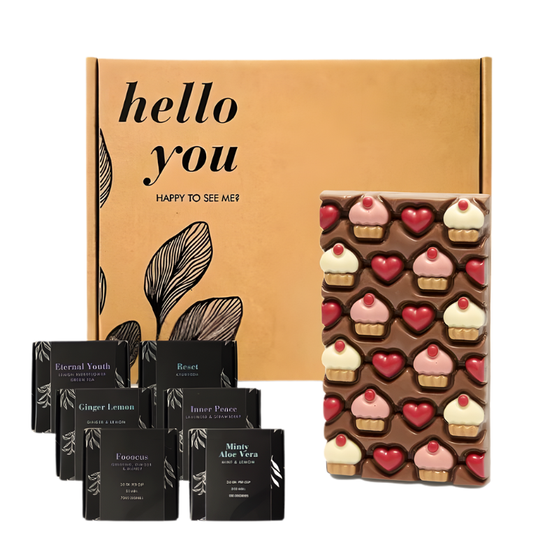 Zen Tea & Choco Cupcake Box Theepakket Cadeau