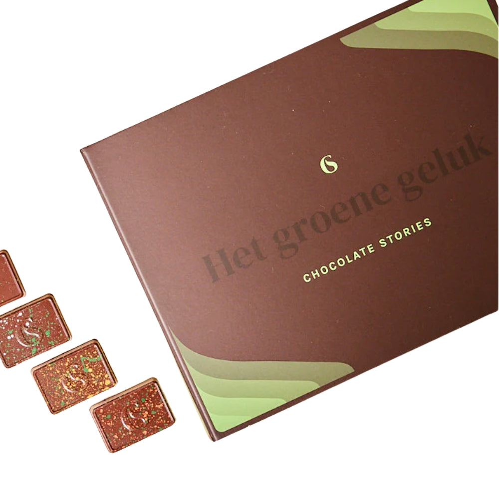 Het groene geluk - chocolade brievenbuscadeau