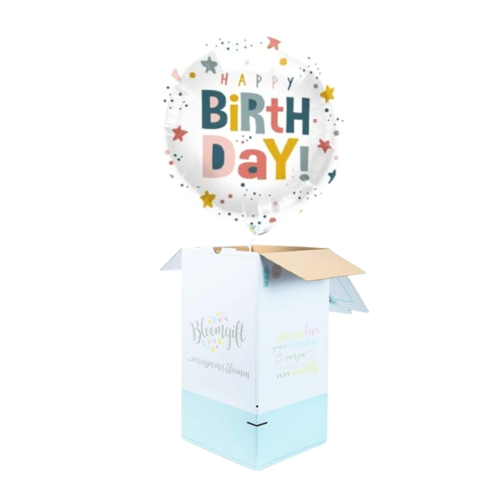Combideal Verjaardag  (chocolade, bloemen en ballon)