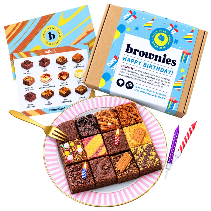 Verjaardag Brownies Mini's
