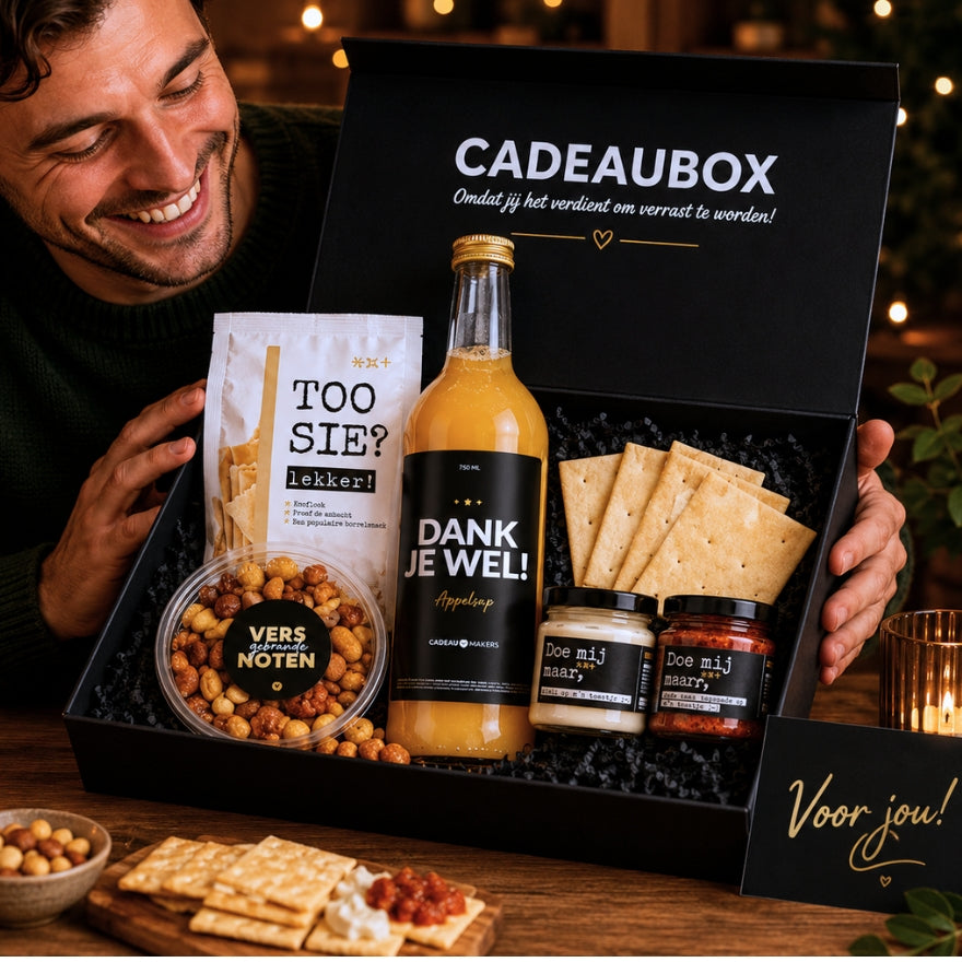 Dankjewel | Appelsap + snacks in cadeaubox - The Tastery