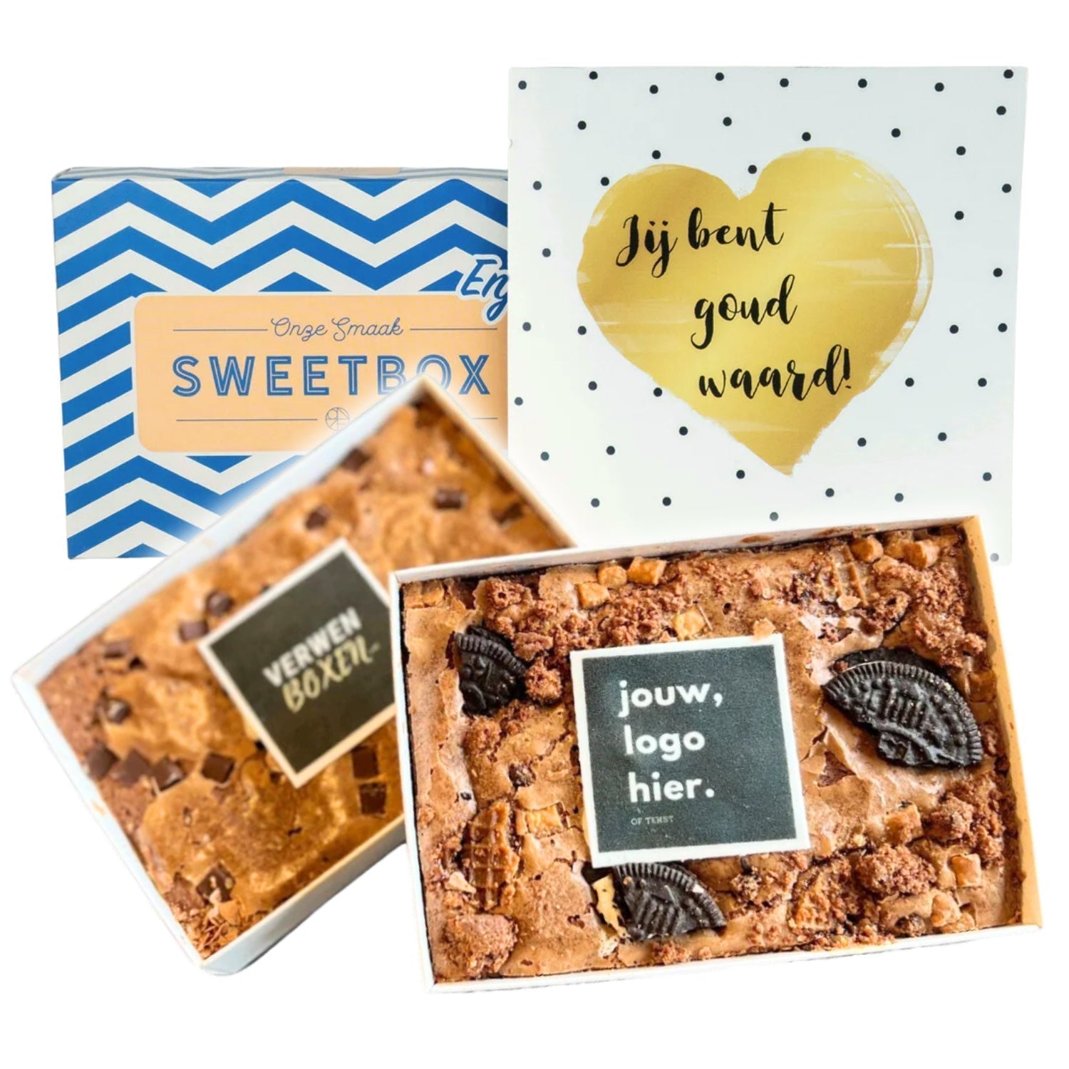 Brownies met Logo op Tekst (sweetbox)