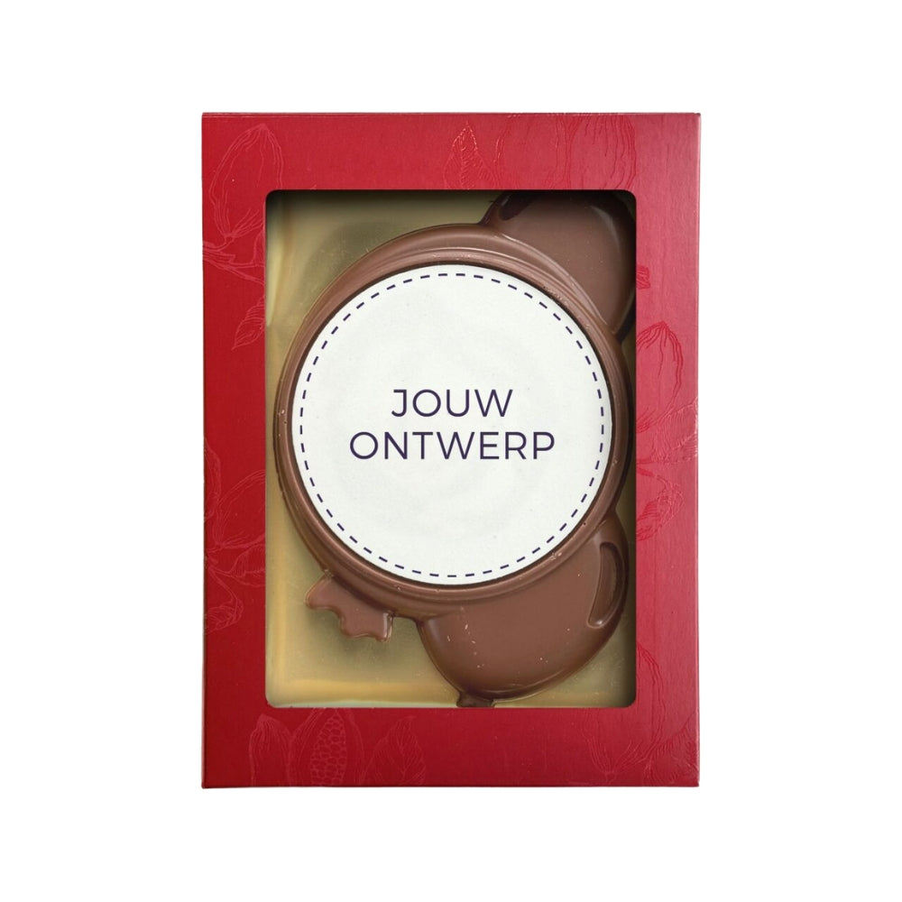 Chocolade figuur met eigen ontwerp