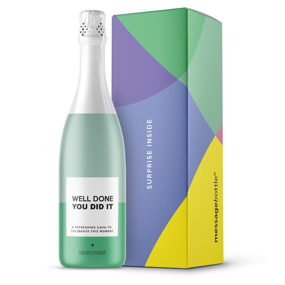 MessageBottle Cava Well Done You Did It