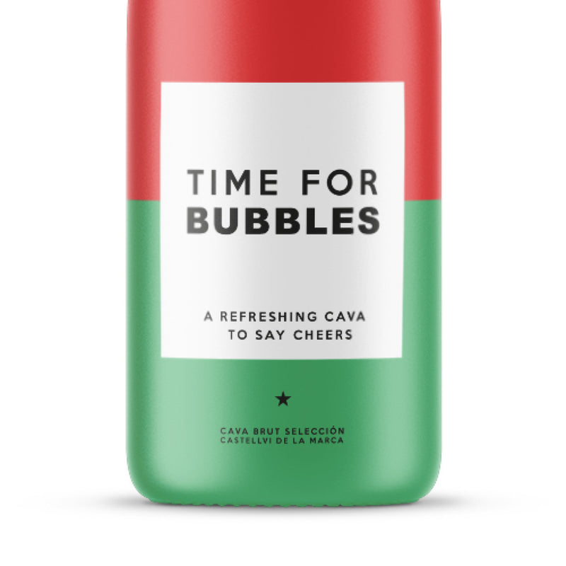MessageBottle Cava Christmas Time For Bubbles