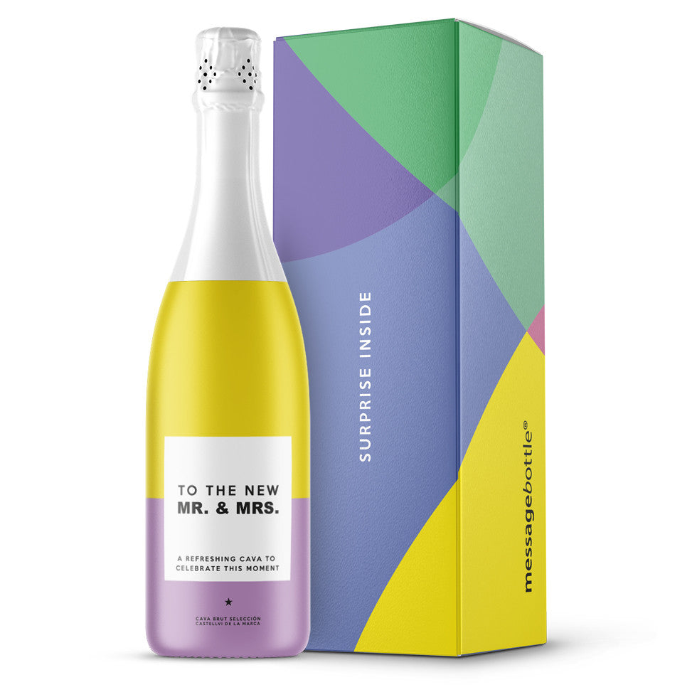 MessageBottle Cava Mr & Mrs