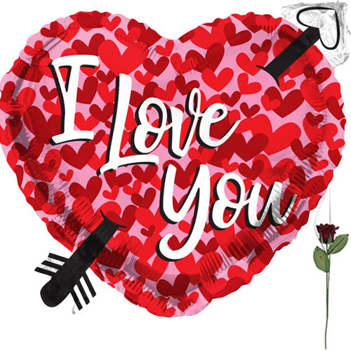 Ballon I Love You Arrow Shape
