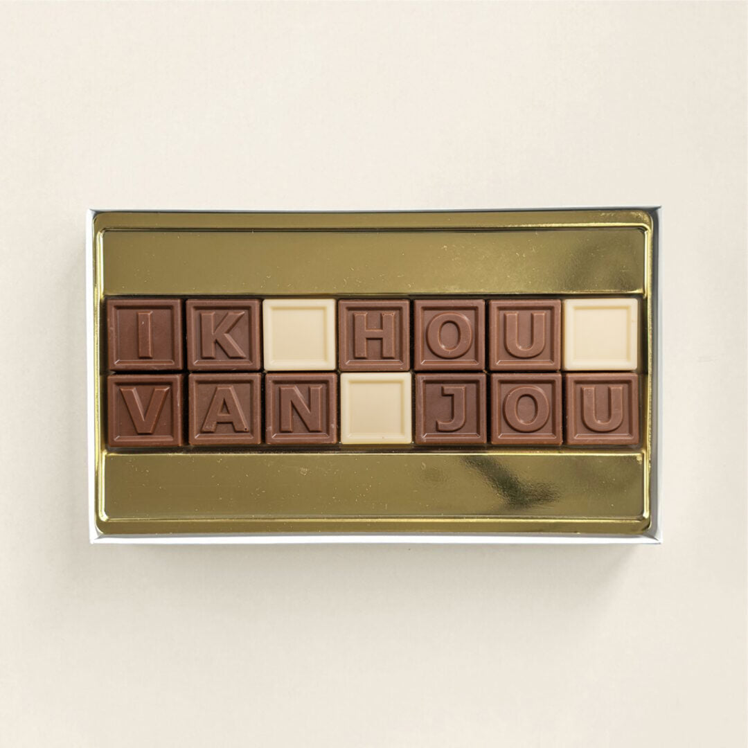 Chocotelegram 14 -  ik hou van jou melk/wit 133g