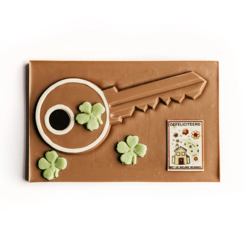 Chocolade sleutel op reep groot