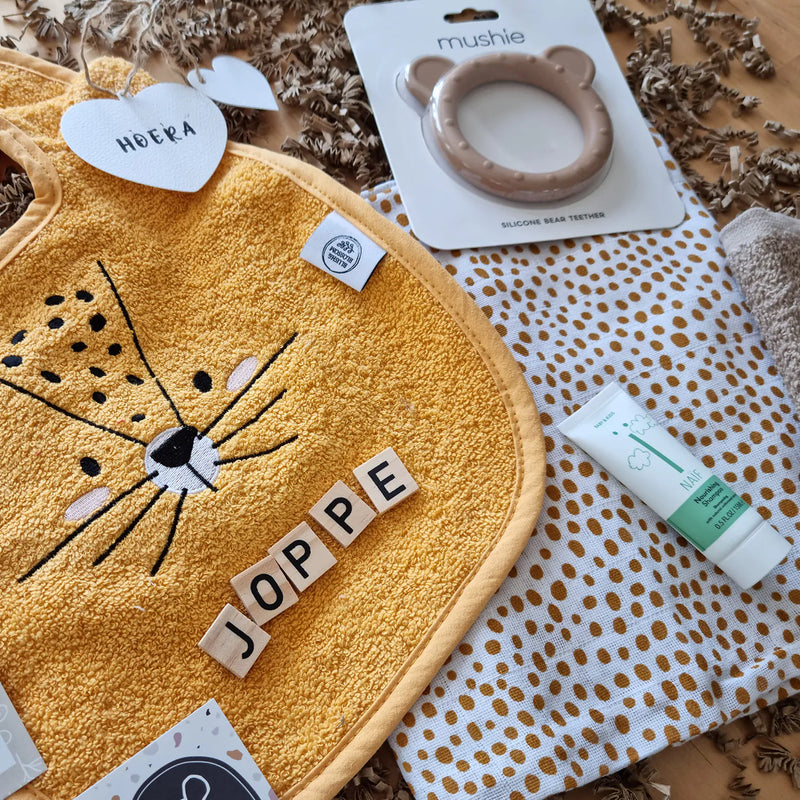 Kraamcadeau Box Neutraal - Luipaard Middel
