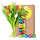 Gemengde Tulpen met Vrolijke Paaseitjes