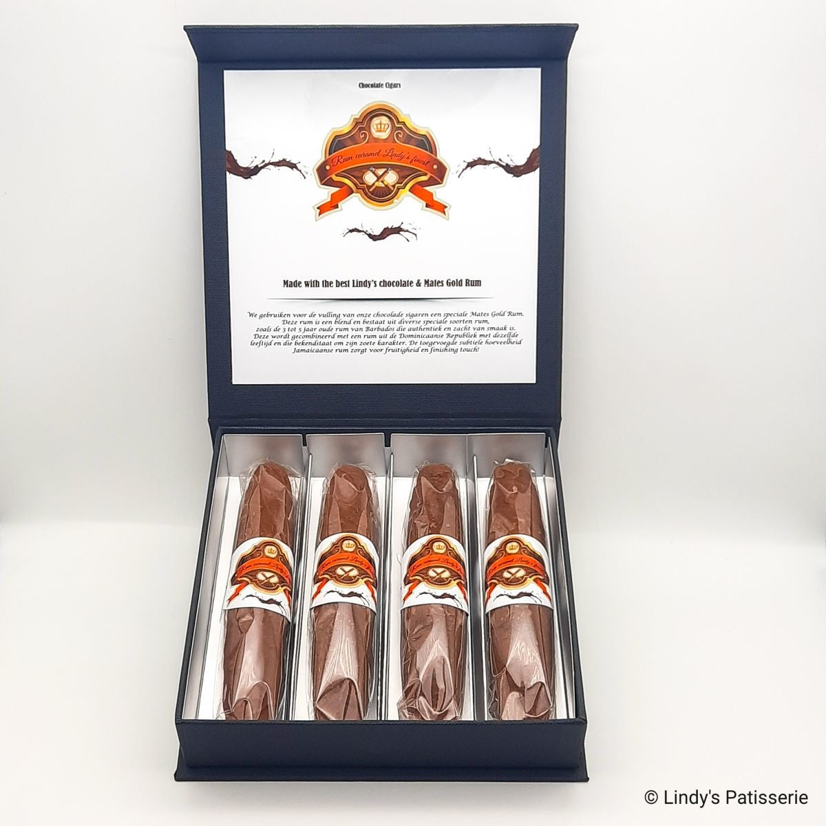 Rum caramel sigaren gemaakt van chocolade - Verwenboxen