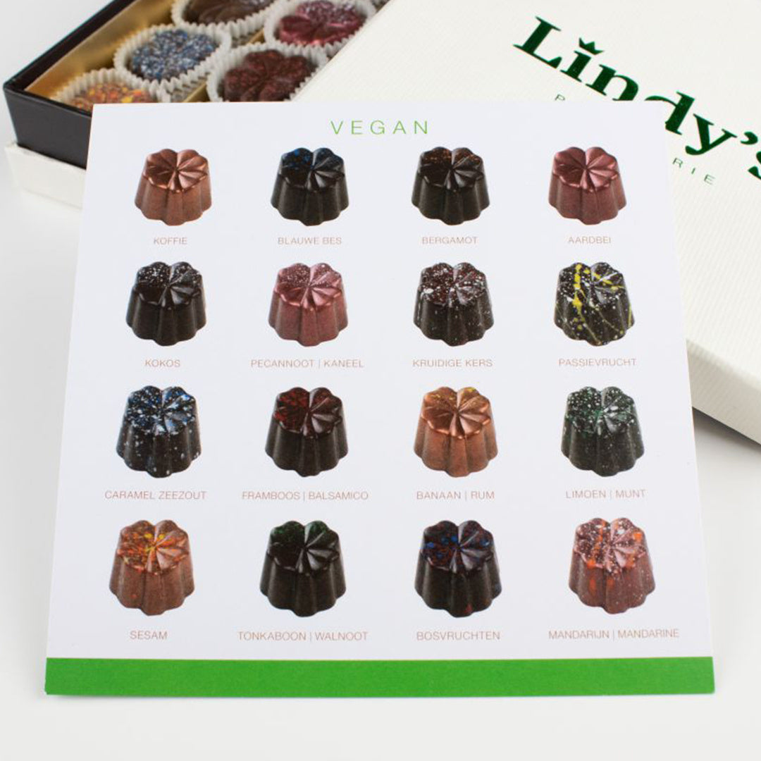 Geschenkdoos Vegan | 16 smaken bonbons - Verwenboxen