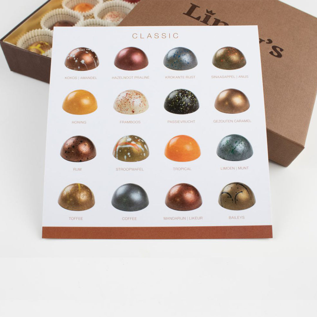 Geschenkdoos Classic | 4, 9 of 16 smaken bonbons - Verwenboxen