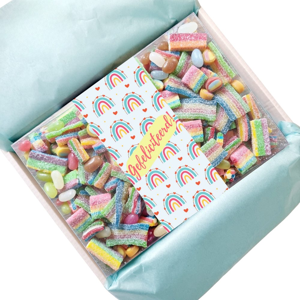 Snoepbox Regenboog Gefeliciteerd