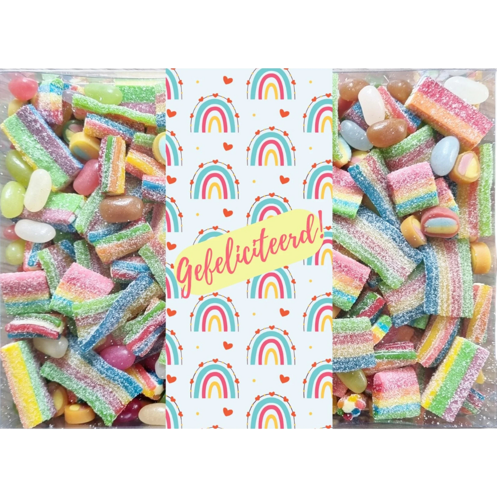 Snoepbox Regenboog Gefeliciteerd