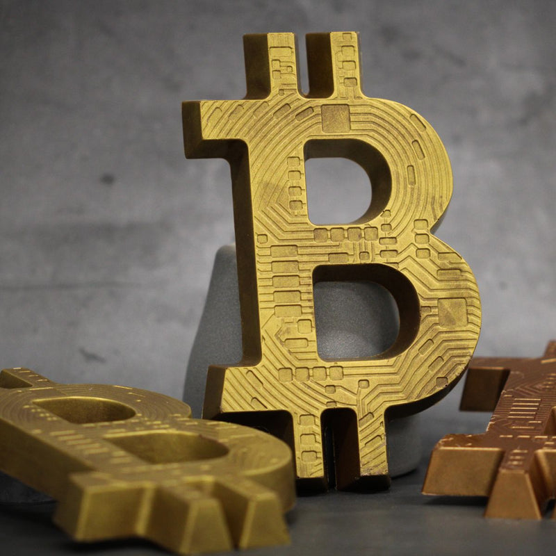 Bitcoin chocoladeletter goud MELK