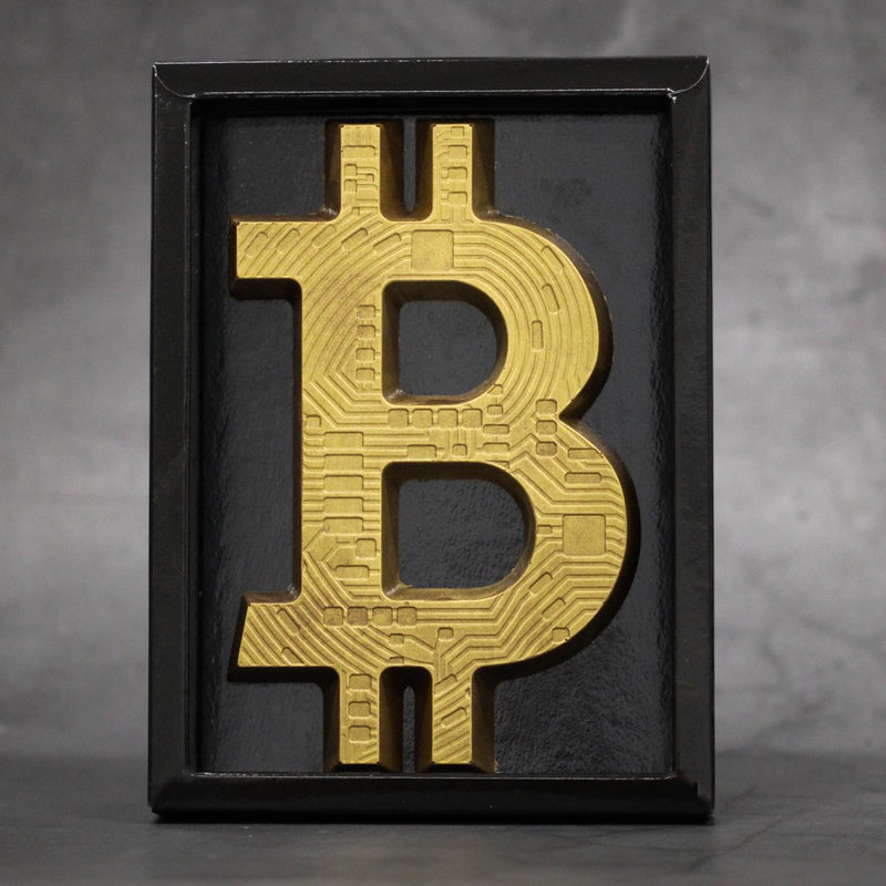 Bitcoin chocoladeletter goud MELK